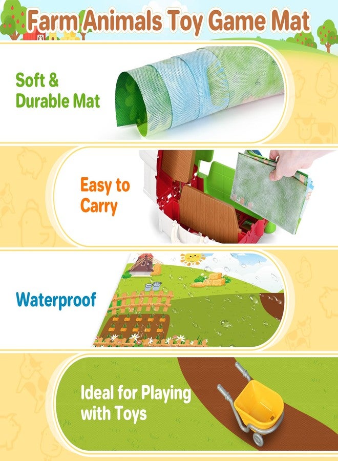 spring flower Toddler Toys for 1 2 3 Years Old Boys and Girls, Farm Animals Big Barn Toy, Farm Animal Set with Farms Play Mat, Toddler Educational Montessori Toys, Christmas Birthday Gift for Toddlers Boy and Girl - Image 3